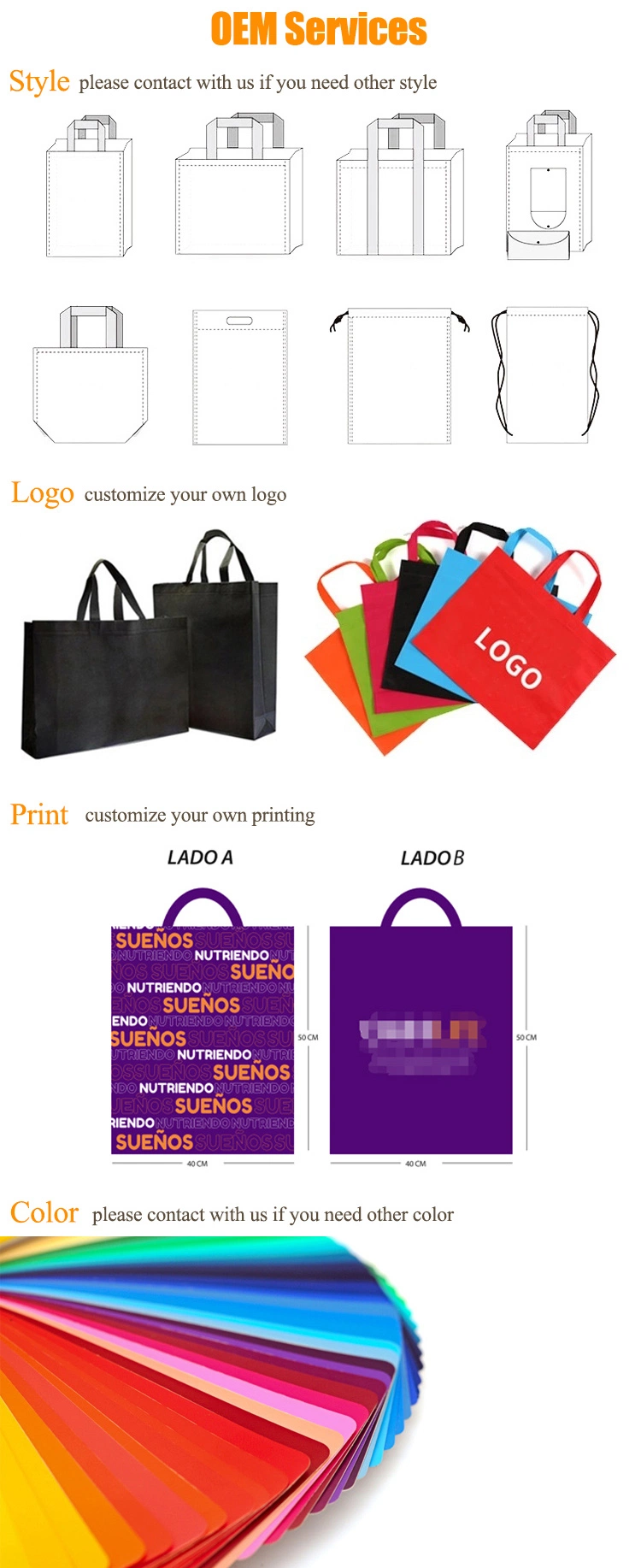 Customized Logo Printing Reusable Non Woven Die Cut Handle Garment Shirt Carrier PLA Shopping Bags